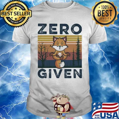 Fox yoga zero given vintage retro shirt