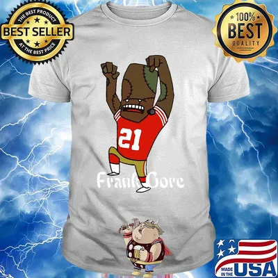 Frank Gore zombie cartoon shirt