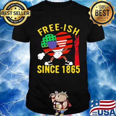 Free-ish since 1865 heart American flag veteran Independence day shirt