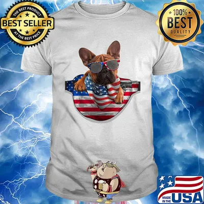 French bulldog waist pack flag american flag independence day shirt