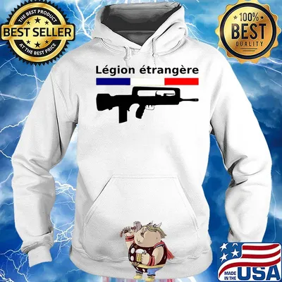 French flag legion etrangere gun s Hoodie