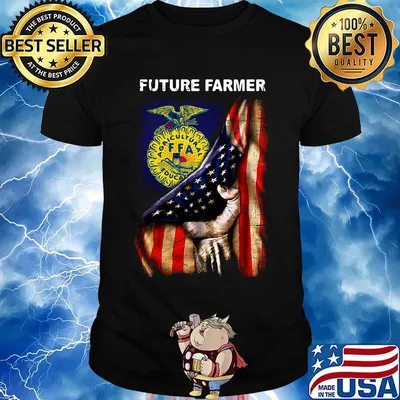 Future farmer agricultural ffa education american flag independence day shirt