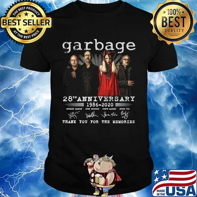 Garbage 28th anniversary 1986 2020 thank you for the memories signatures shirt
