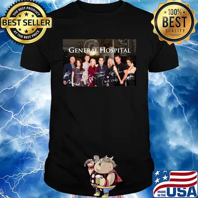 General hospital characters signatures poster shirt