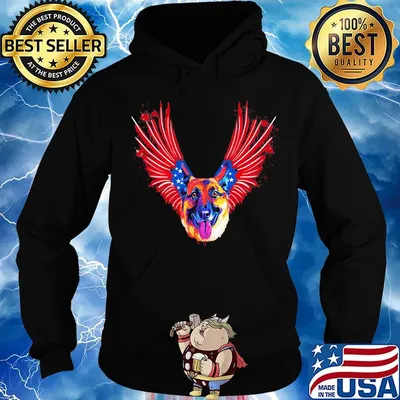 German shepherd eagles america 4th of july independence day s Hoodie