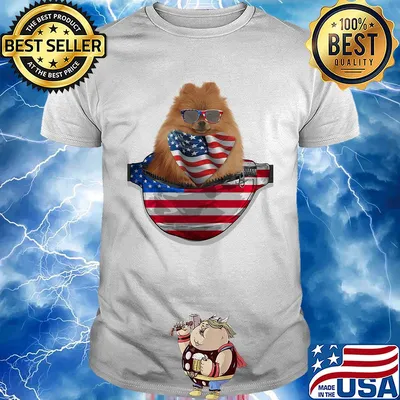 German spitz waist pack american flag independence day shirt