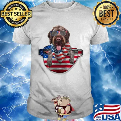 German wirehaired pointer waist pack american flag independence day shirt