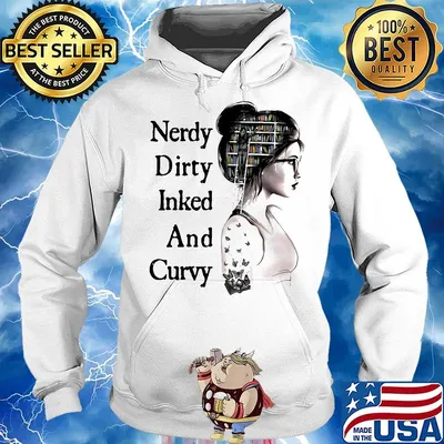 Girl book nerdy dirty inked and curvy s Hoodie