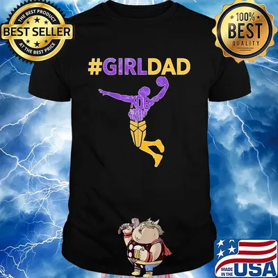 Girl dad kobe bryant playing basketball father's day shirt