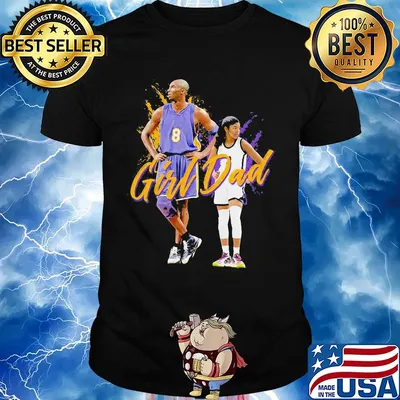 Girl dad kobe gigi bryant basketball legend dad and daughter father's day shirt