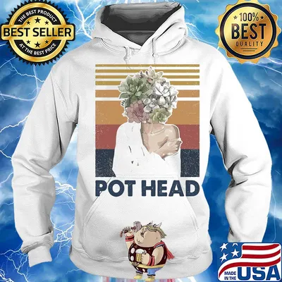 Girl pot head vintage retro s Hoodie