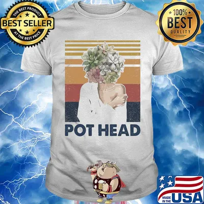 Girl pot head vintage retro shirt