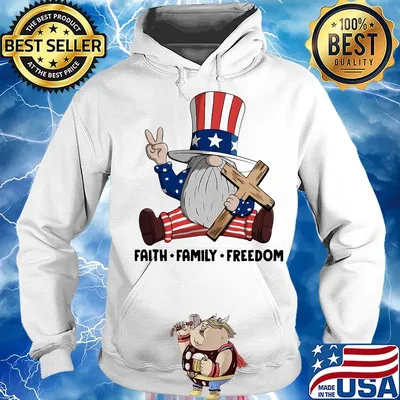 Gnomes faith family freedom firework american independence day s Hoodie