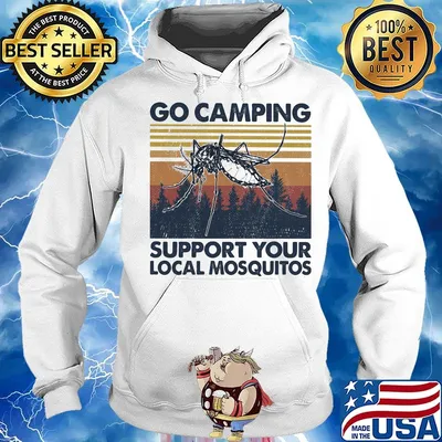 Go Camping Support Your Local Mosquitos Vintage Retro Shirt Hoodie