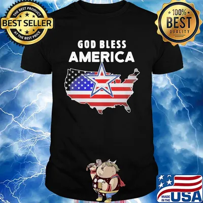 God bless america map dallas cowboys independence day shirt