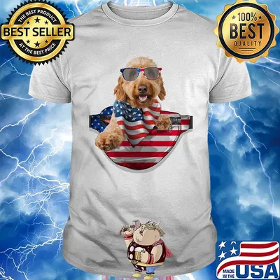 Goldendoodle waist pack american flag independence day shirt