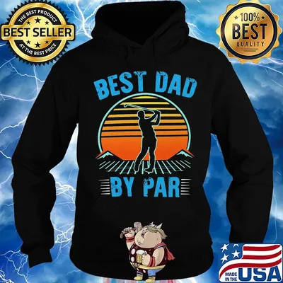 Golf best dad by par happy father's day vintage retro s Hoodie