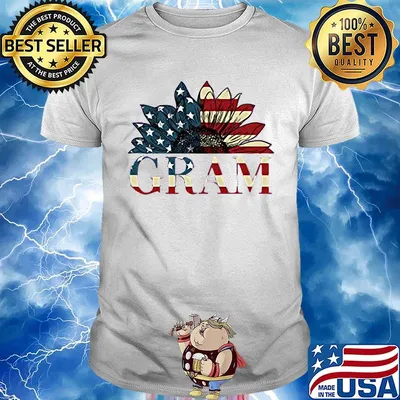 Gram american flag sunflower independence day shirt