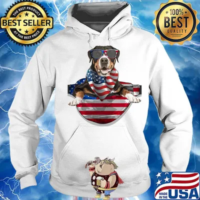 Greater swiss mountain waist pack american flag independence day s Hoodie