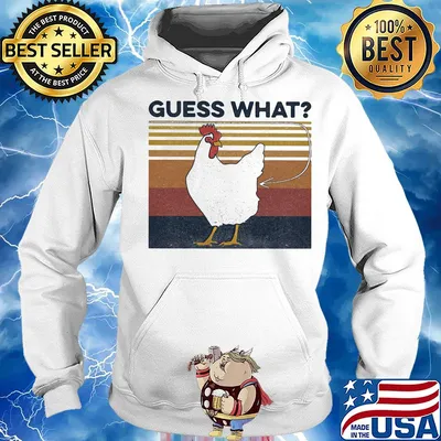 Guess what chicken vintage retro s Hoodie