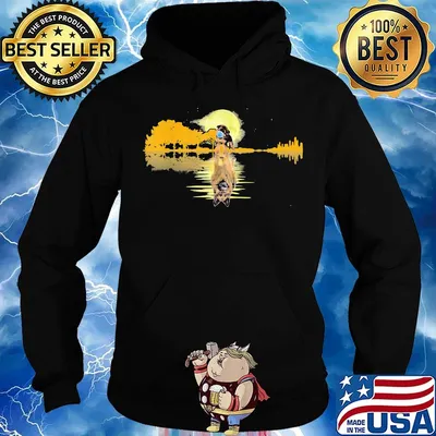Guitar Lake Shadow Moon Shirt Hoodie