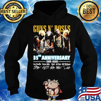 Guns n' roses 35th anniversary 1985 2020 signatures s Hoodie