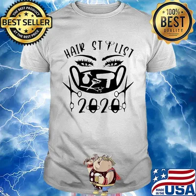 Hair stylist 2020 black face mask shirt