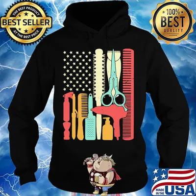 Hair stylist tools american flag independence day s Hoodie