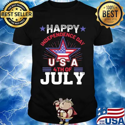 Happy independence day usa 4th of july flag star shirt