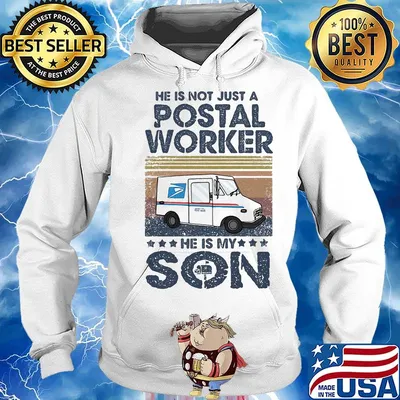 He is not just a postal worker he is son vintage retro s Hoodie