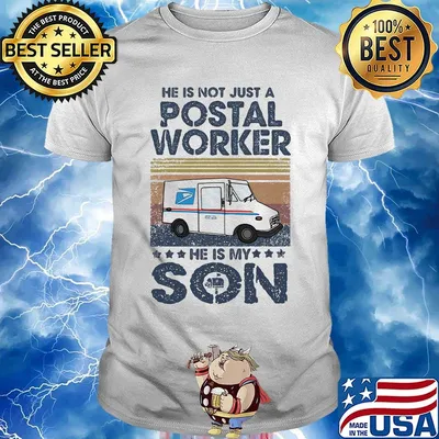 He is not just a postal worker he is son vintage retro shirt