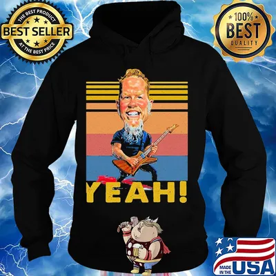 Heavy metal guitar art yeah vintage retro s Hoodie