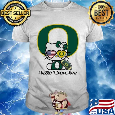 Hello kitty oregon ducks football hello ducks shirt