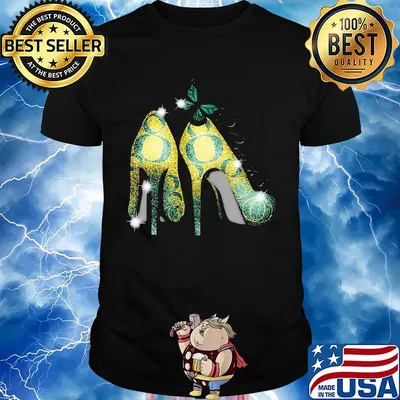 High heels butterfly oregon ducks diamond shirt