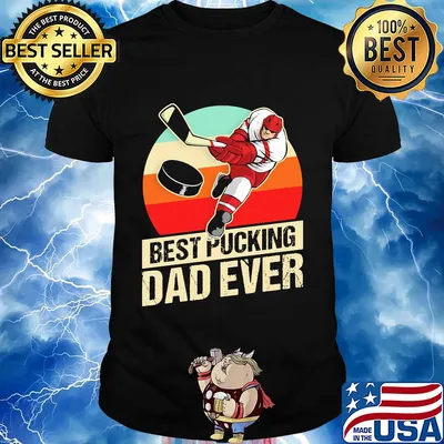 Hockey best pucking dad ever father's day vintage retro shirt