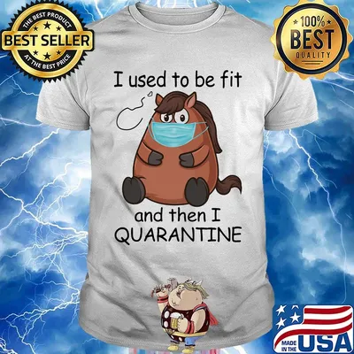 Horses mask I used to be fit and then I quarantine shirt