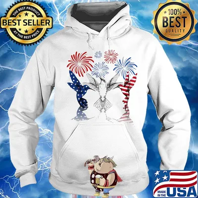 Hummingbird firework american flag independence day s Hoodie