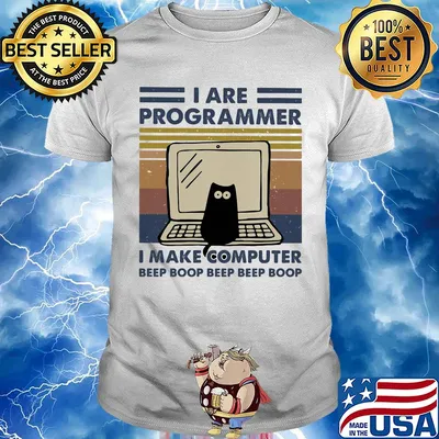 I are programmer I make computer beep boop beep boop vintage retro shirt