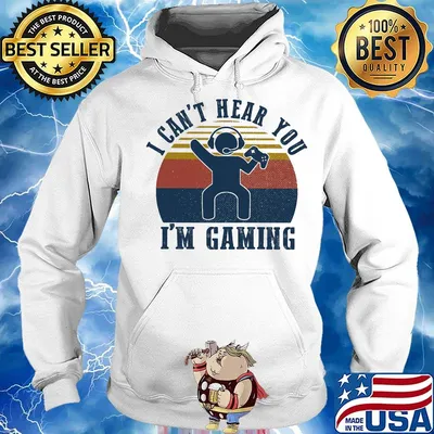 I can't hear you i'm gaming vintage retro s Hoodie