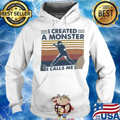 I created a monster she calls me dad vintage retro s Hoodie