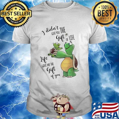 I Didn't Give You The Gift Or Life Life Gave Me The Gift Of You Turtle Shirt
