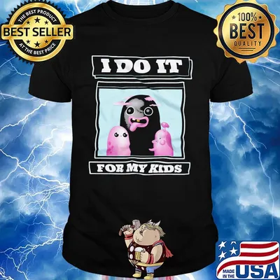 I Do It For My Kids Gosht Black Pink Shirt