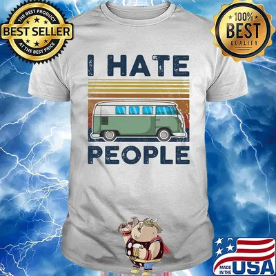 I hate people bus vintage retro shirt