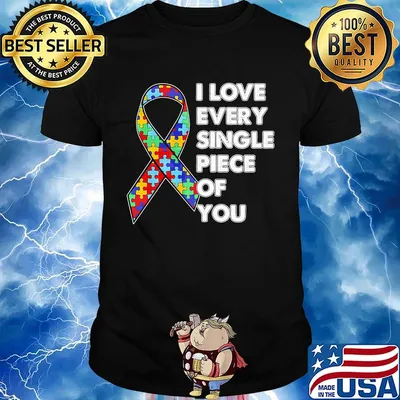 I Love Every Single Piece Of You Color Strip LGBT Insert Shirt