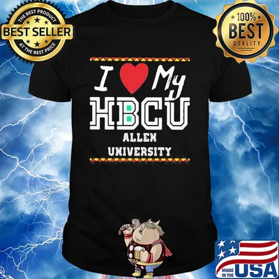 I love my hbcu allen university heart line shirt