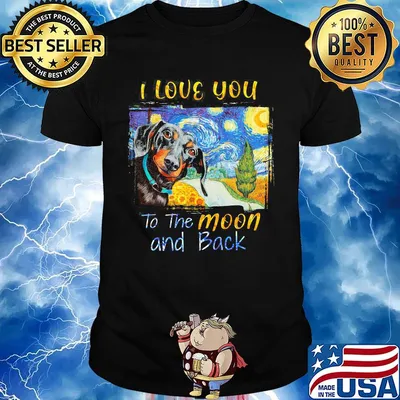 I Love You To The Moon And Back Beauceron Dog Shirt