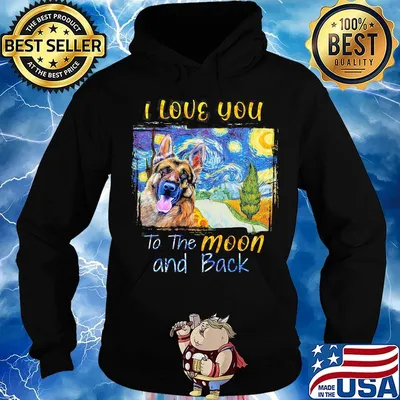 I Love You To The Moon And Back Sheep Dog Shirt Hoodie