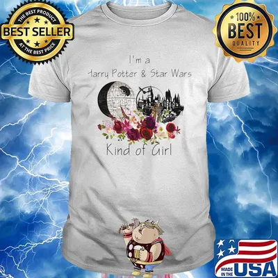 I'm a harry potter and star wars kind of girl flowers shirt