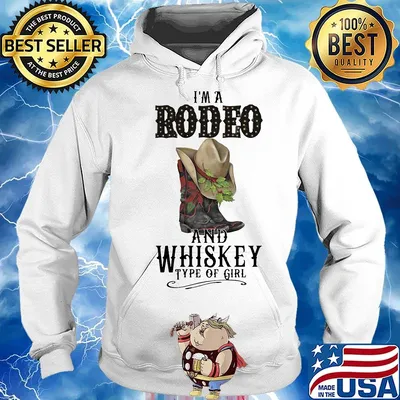 I'm a rodeo and whiskey type of girl veteran s Hoodie