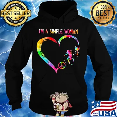 I'm a simple woman heart scuba diving wine s Hoodie